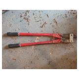 Heavy-Duty Red Bolt Cutters with Rubber-Grip Handl