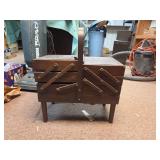 Expandable Wooden Cantilever Tool Box with Tools I