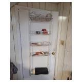 Over-the-Door White Wire Storage Rack With Five Sh