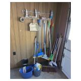 Cleaning Supplies, Including Brooms, Mop, Buckets,