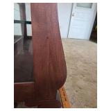 Glass Display Cabinet With Wooden Frame and Four S