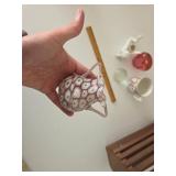 Decorative Items Including Two-Handled Vase and Gl
