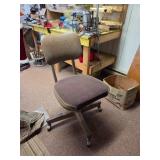 Mid-Century Industrial Metal Office Chair with Fab
