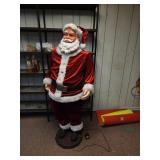 Life-Size Animated Santa Claus in Red Velvet Suit