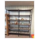 Metal and Wood Freestanding Shelving Unit