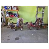Decorative Horse Figures with Saddles