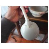 Porcelain Floral Soup Tureen with Lid and Ladle