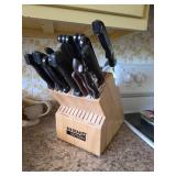 Six Star Cutlery Knife Set with Wooden Block