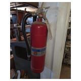 Red Portable Fire Extinguisher with Pressure Gauge