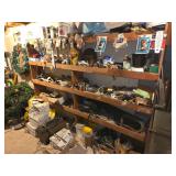 Workshop Tools, Hardware, and Supplies on Wooden S