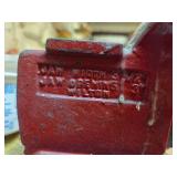 Red Painted Wilton Bench Vise With 3-inch Jaw Open