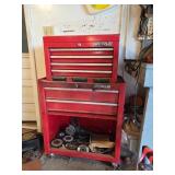 Two-Piece Red Craftsman Tool Chest with Drawers