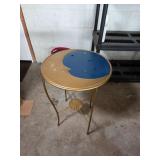 Gold and Blue Metal Side Table with Moon and Star