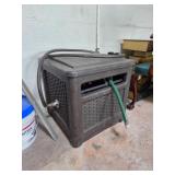 Outdoor Hose Storage Box with Lid and Reel