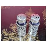 Japanese Silver-Plated Salt and Pepper Shakers wit