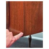 Wooden Side Cabinet with Hinged Door on Tapered Le