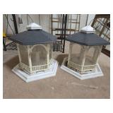 Hexagonal Gazebo-Style Bird Feeders with Black Roo
