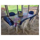 Pier 1 Wicker Outdoor Dining Set with Table and Si