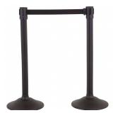 Barrier Post: 38.5in H, 77in Belt, Black