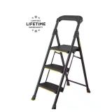 3-Step Steel Step Stool 300 Lbs. Capacity