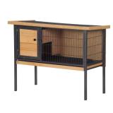 Rabbit Hutch, Metal Frame, No Leak Tray, Wire Pan