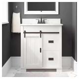Brindley 30"x20"x35" Single Sink Vanity, White