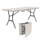 72 in. Rectangle Resin Top Fold-in-Half Table