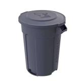 55 Gal. Grey Outdoor Vented Trash Can
