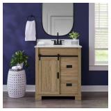 Brindley 30x20x35 in. Freestanding Vanity Aged Oak