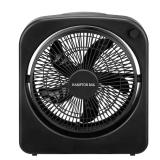 9 in. Rechargeable Black Personal Box Fan