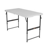 Lifetime 4ft Adjustable Height Resin Table; Almond