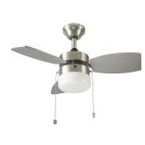 Triplicity 30 in. Indoor Brushed Nickel Fan