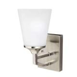 Hanford 5.12 in. 1-Light Brushed Nickel Sconce
