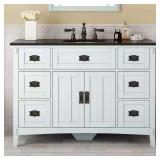 Artisan 48in Single Sink White Vanity w/Marble Top