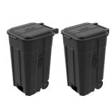 45 Gal. Black Outdoor Trash Can (2-Pack)