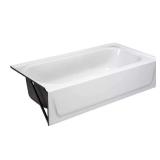 Aloha 60 in. Left Drain Alcove Bathtub White