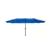 Bali Outdoor 15x9 ft. Twin Patio Umbrella Blue