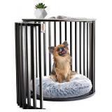Wooden Dog Crate & Side Table | Dark Chocolate
