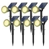 Solar Spot Lights, 8 Pack, 4 Modes