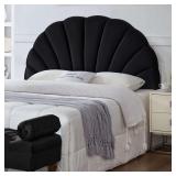 24KF Crown Design Upholstered Queen Headboard