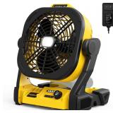 Portable Fan for DW 20V Max Battery, LED Lights
