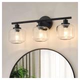 2025 Upgraded Black Bathroom Vanity Light 3-Lights