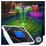 Solar Pool Fountain with Lights, Floating Fountain