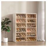 Shoe Storage Cabinet, Foldable, 6 Tiers, 24 Pair