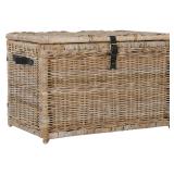 happimess 6.69-cu ft Natural Rattan Storage Trunk