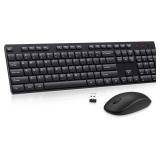 Wireless Keyboard Mouse Combo, Silent, Cordless
