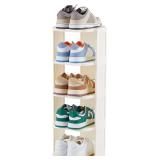 5 Tier Plastic Shoe Rack for Small Spaces