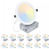 12 Pack LED 8" Recessed Lighting, Selectable