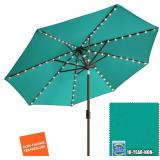 EliteShade 9ft Solar Umbrella with LED, Teal