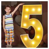 4FT Marquee Light Up Numbers Mosaic Large Numbers